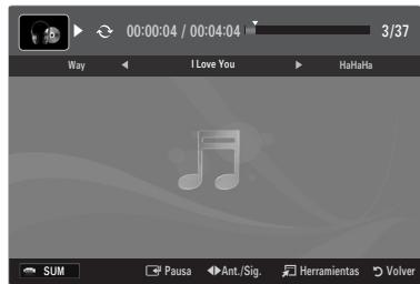 SAMSUNG UE-46B7020WP - Reproduccion de un archive de musica - 1