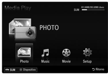 SAMSUNG UE-46B8000XW - Accesso al menu Media Play (USB & DLNA) - 1