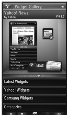 SAMSUNG UE-46B8000XW - ☐ Widget Gallery Settings - 1