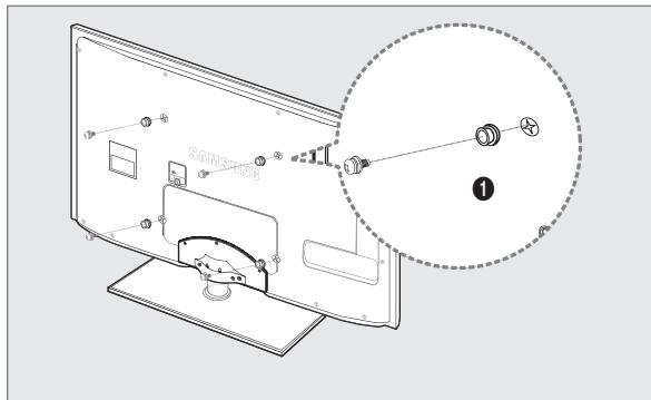 SAMSUNG UE-46B8000XW - Voorbereiding voor installatie van de muurbevestiging - 1
