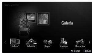 SAMSUNG UE-46B8000XW - Utilizar a aplicação Content Library - 1