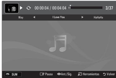 SAMSUNG UE-46B8000XW - Reproducción de archivos de música seleccionados - 1