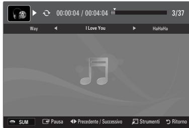SAMSUNG UE-46B8000XW - Riproduzione dei brani musicali selezionati - 1