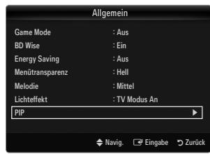 SAMSUNG UE-46B8000XW - Verwenden der Bild-in-Bild-Funktion (PIP) - 1