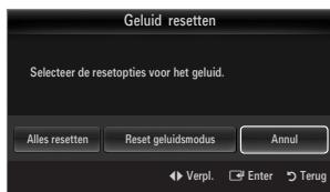 SAMSUNG UE-46B8000XW - ☐ Geluid resetten → Alles resetten / Reset geluidsmodus / Annul - 1