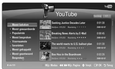 SAMSUNG UE-46B8000XW - De YouTube-widget gebruiken - 1