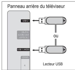 SAMSUNG UE-46B8000XW - Connexion d'un périphérique USB - 1