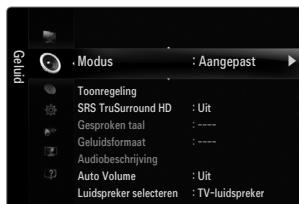 SAMSUNG UE-46B8000XW - Modus → Standaard / Muziek / Film / Heldere spraak / Aangepast - 1