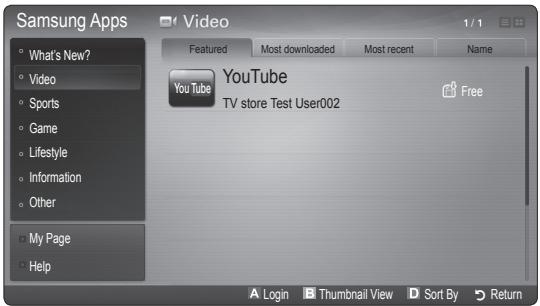 SAMSUNG UE32C6600UP - Samsung Apps - 1