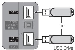 SAMSUNG UE32C6600UP - Connecting a USB Device - 1