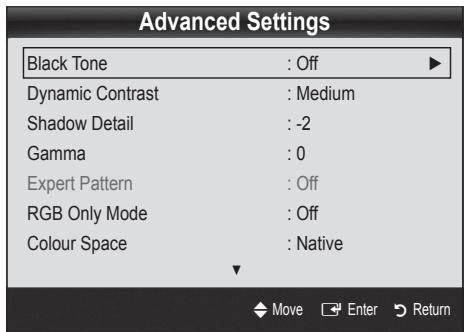 SAMSUNG UE32C6600UP - Advanced Settings - 2