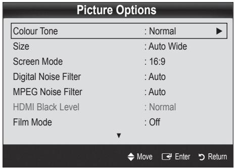SAMSUNG UE32C6600UP - Picture Options - 2