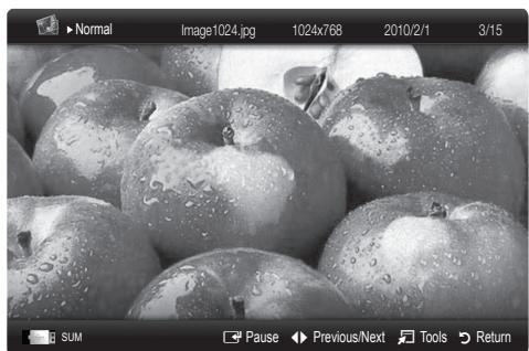 SAMSUNG UE55C6000RW - Viewing a Photo (or Slide Show) - 1