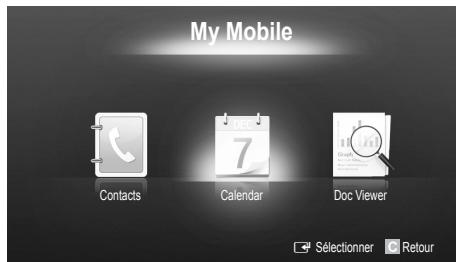 My Mobile Contacts Calendar Doc Viewer Sélectionner Retour