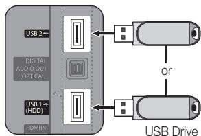 USB 2 DIGITAL AUDIO OUT (OPTICAL) USB 1 (HDD) HDMI or USB Drive