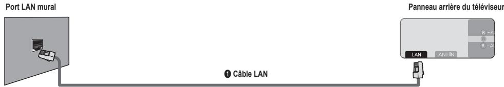 SAMSUNG UN40B6000 - Connexion LAN pour un environnement à adresse IP statique - 1