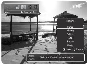 SAMSUNG UN40B6000 - Set up Weather Option - 1