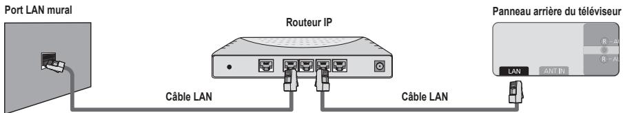 SAMSUNG UN40B6000 - Vous pouvez relier le LAN par un routeur. - 1