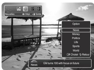 SAMSUNG UN40B6000 - Configuration de l'option Weather - 1