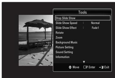 SAMSUNG UN40B6000 - Slide Show Option Menu - 1