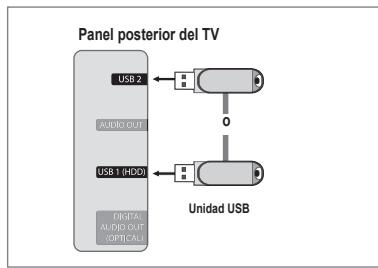 SAMSUNG UN40B6000 - Conexión de un dispositivo USB - 1