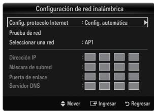 SAMSUNG UN40B6000 - Configuración de red inalámbrica-Config. automática - 1