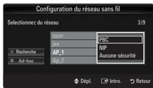 SAMSUNG UN40B6000 - Branchement WPS (configuration Wi-Fi protégée) - 5