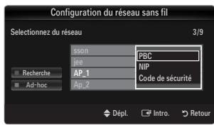 SAMSUNG UN40B6000 - Branchement WPS (configuration Wi-Fi protégée) - 1
