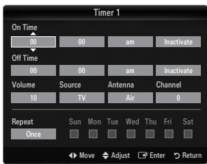 SAMSUNG UN40B6000 - ☐ Timer 1 / Timer 2 / Timer 3 - 1