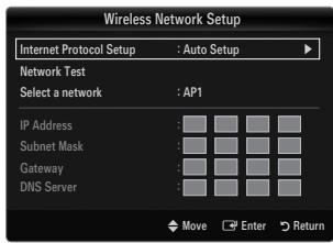 SAMSUNG UN40B6000 - Wireless Network Setup-Auto Setup - 1