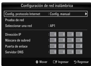 SAMSUNG UN40B6000 - Configuración de red inalámbrica-Config. manual - 1