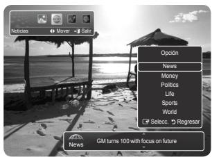 SAMSUNG UN40B6000 - Configure la opción del servicio meteorológico - 1