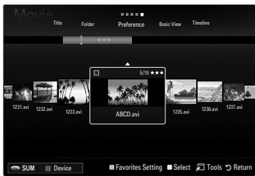 SAMSUNG UN40B6000 - Sorting the Movie List - 1