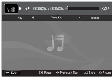 SAMSUNG UN40B6000 - Playing a music file - 1