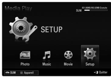 SAMSUNG UN40B6000 - Options du menu Lecture de film - 2