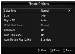 SAMSUNG UN40B6000 - Picture Options - 1