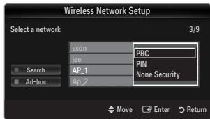 SAMSUNG UN40B6000 - Connecting WPS (Wi-Fi Protected Setup) - 5