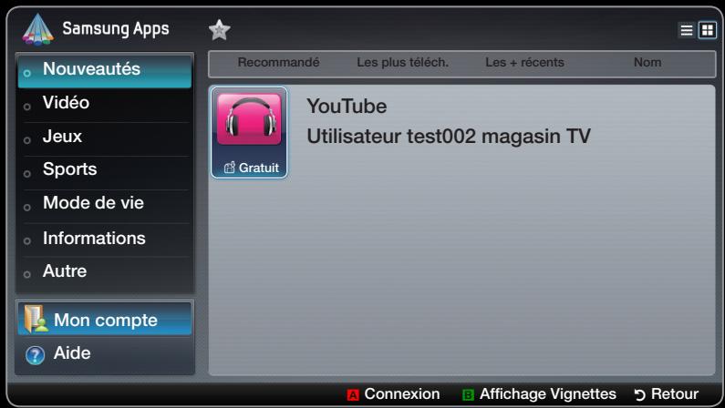 SAMSUNG UE40D7000 - Samsung Apps - 1