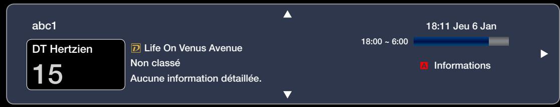 SAMSUNG UE40D7000 - Utilisation du bouton info (guide maintenant et après) - 1