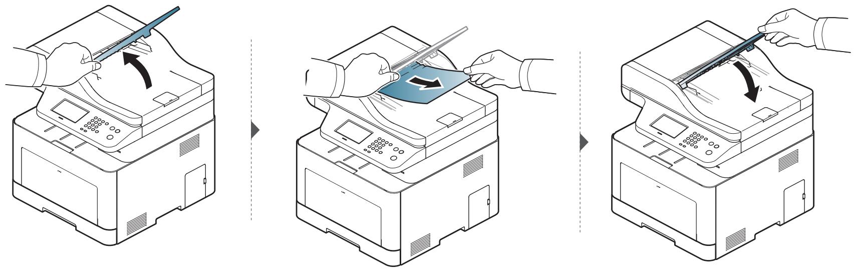 SAMSUNG CLX-4195N - Papierstau (Original) in Scanner-Ausgabebereich - 2