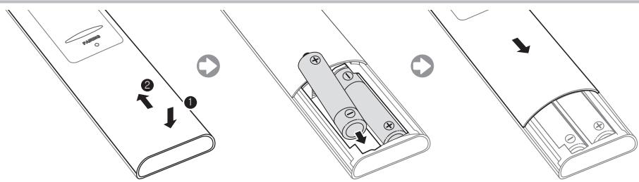 SAMSUNG UE-46ES8000 - Installing batteries (Battery size : AA) - 1