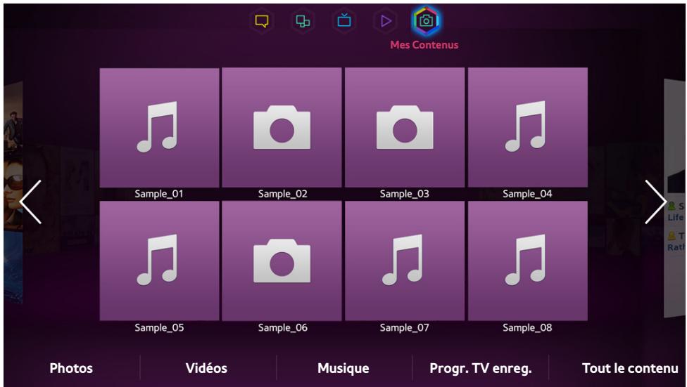SAMSUNG UE75F6400 - Mes Contenus - 1