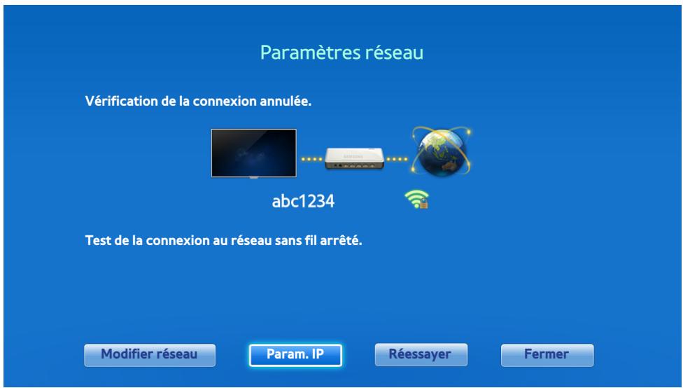 SAMSUNG UE75F6400 - Configuration manuelle du réseau sans fil - 2