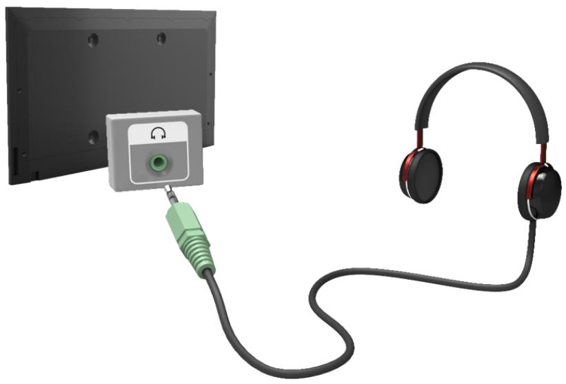 SAMSUNG UE75F6400 - Connexion d'un casque - 1