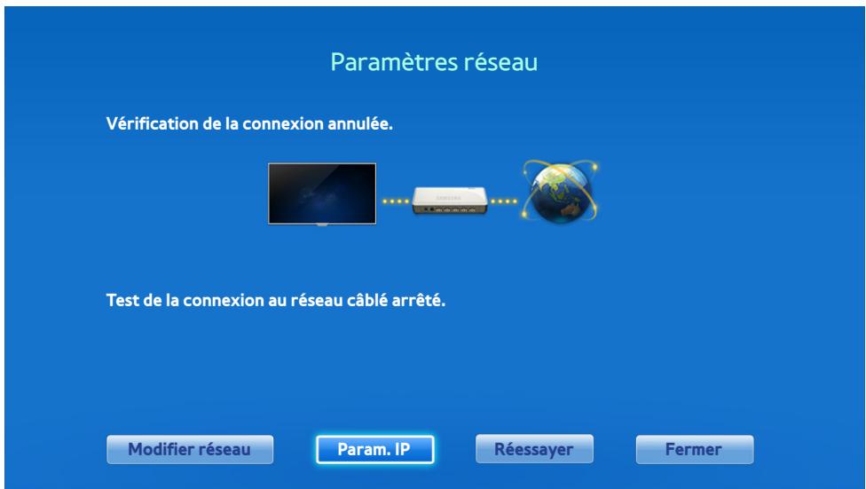 SAMSUNG UE75F6400 - Configuration manuelle de réseau câblé - 2
