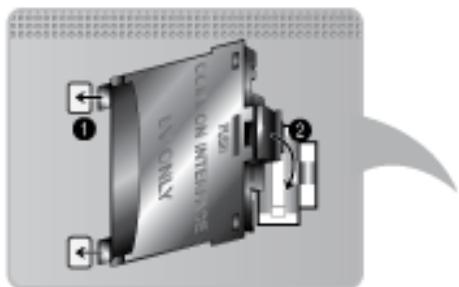 SAMSUNG UE75F6400 - Pour connecter l'adaptateur de carte d'interface commune (CI), procédez comme suit : - 1