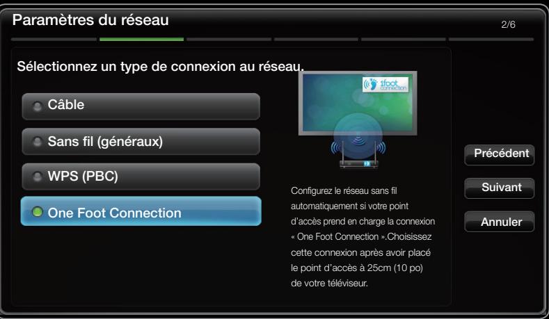 SAMSUNG UN40D6300 - Configuration à l'aide de One Foot Connection - 1