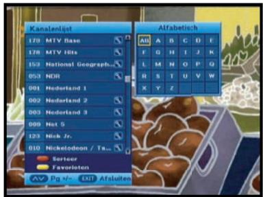 SAMSUNG DCB-H360R - Alfabetische lijst met kanalen - 1