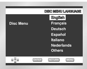 SAMSUNG DVD-E137B - Using the Disc Menu Language - 4