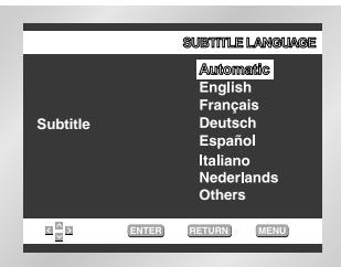 SAMSUNG DVD-E137B - Using the Subtitle Language - 2